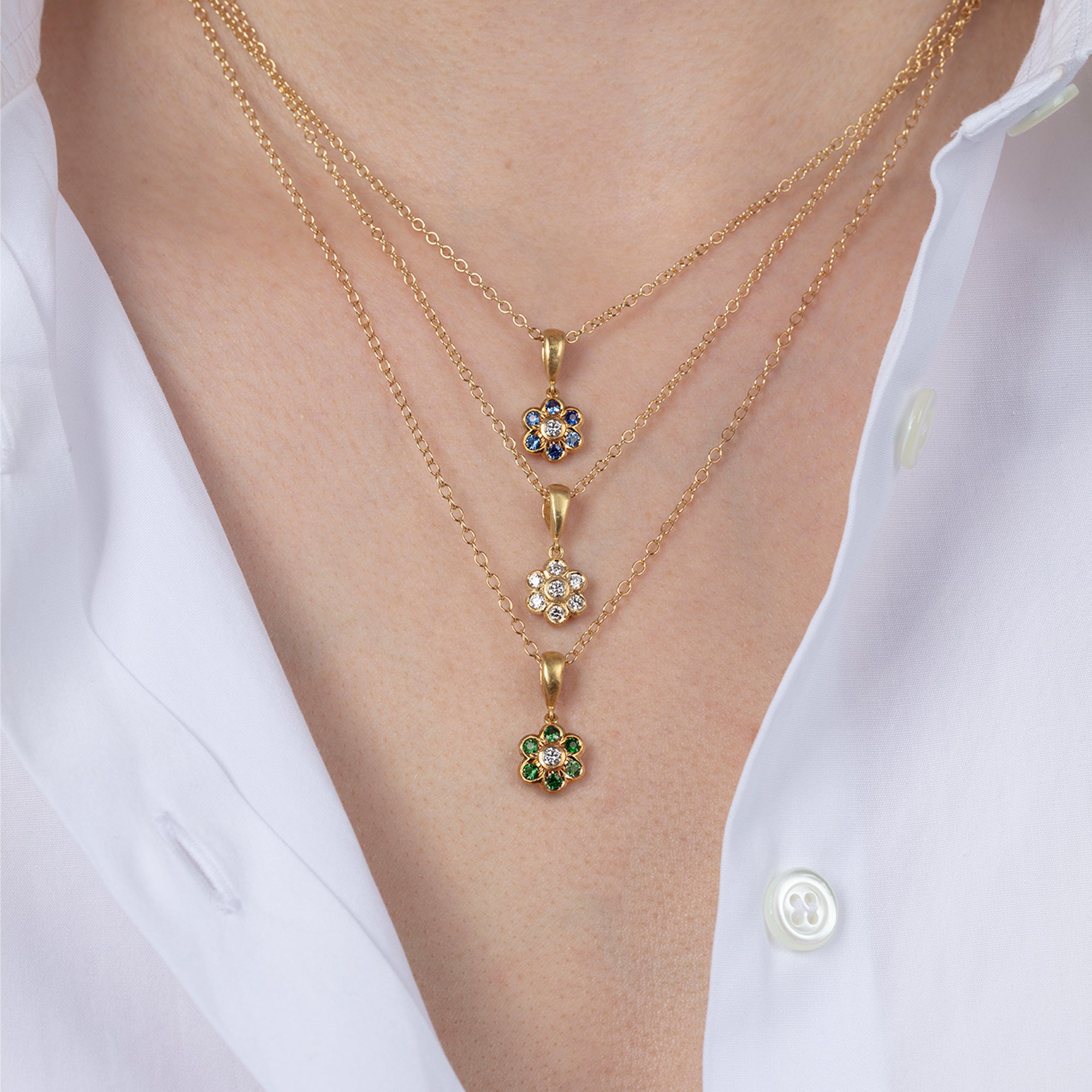 Diamond Daisy Pendant