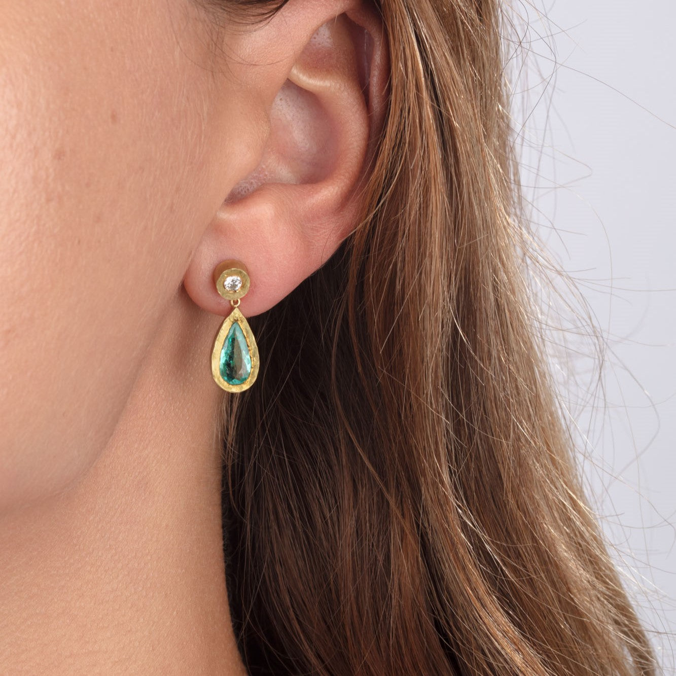 Paraiba Tourmaline and Diamond Drop Earrings