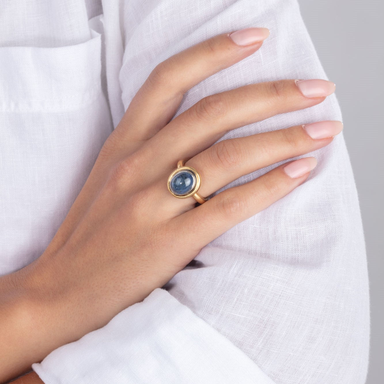 Sapphire Cabochon Ring