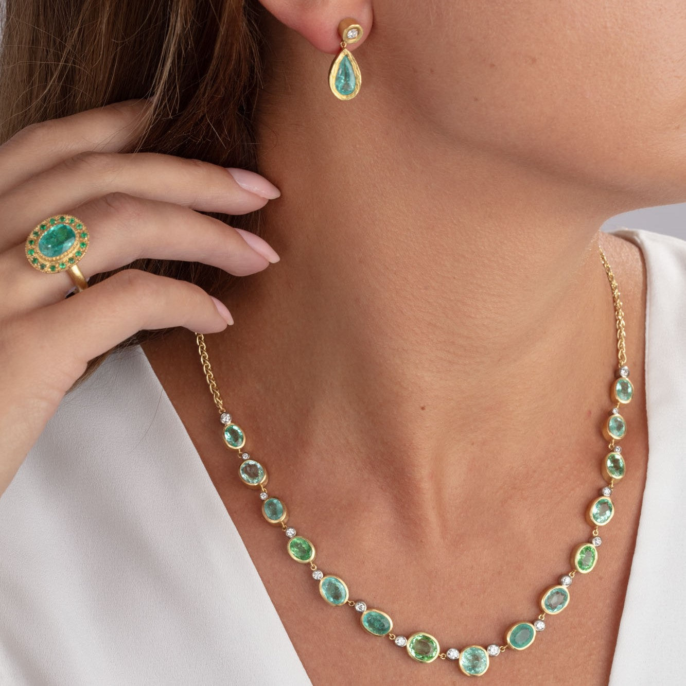 Paraiba Tourmaline & Diamond Necklace