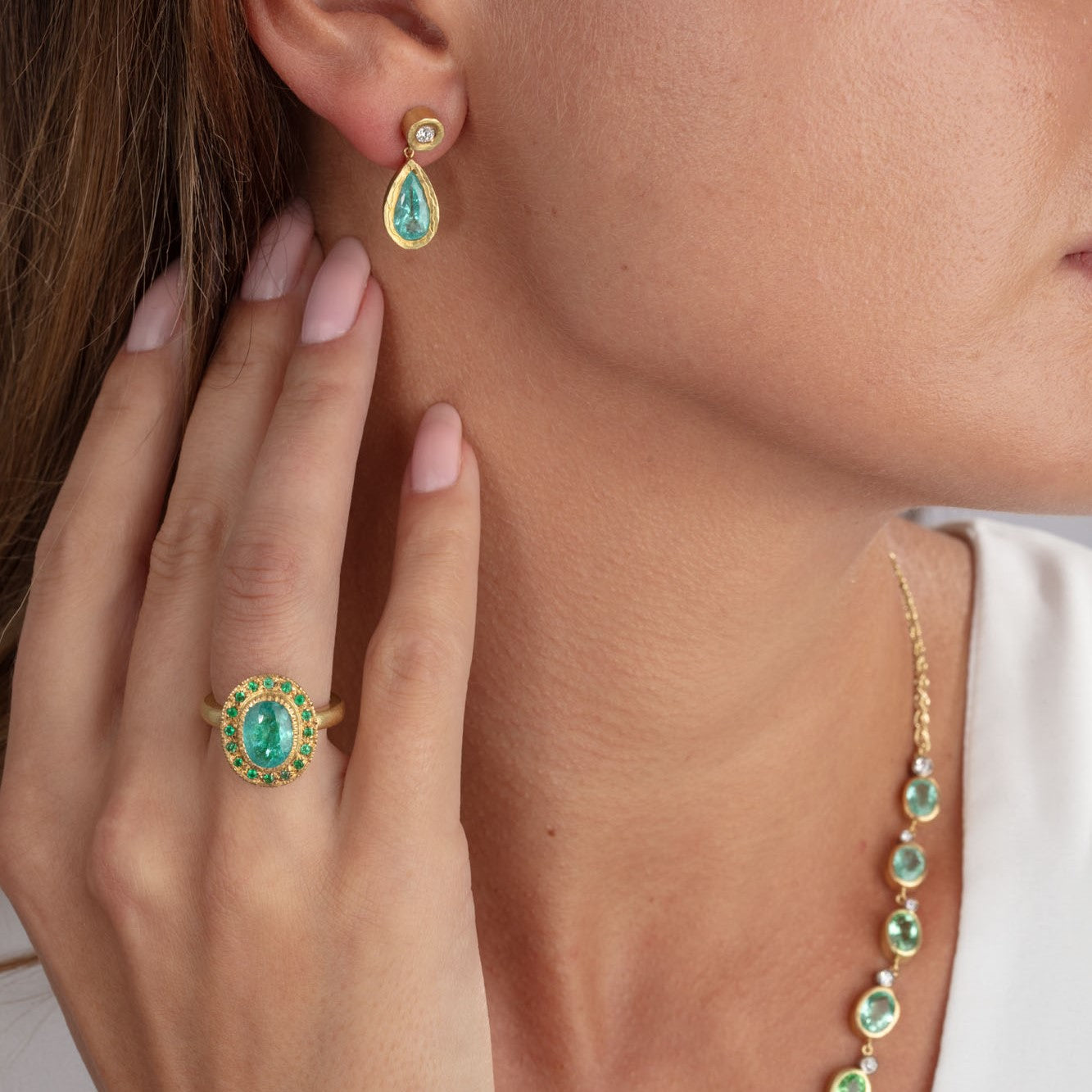 Paraiba Tourmaline and Diamond Drop Earrings