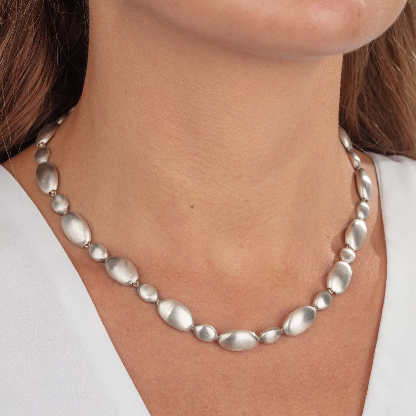 Silver Pebble Necklace