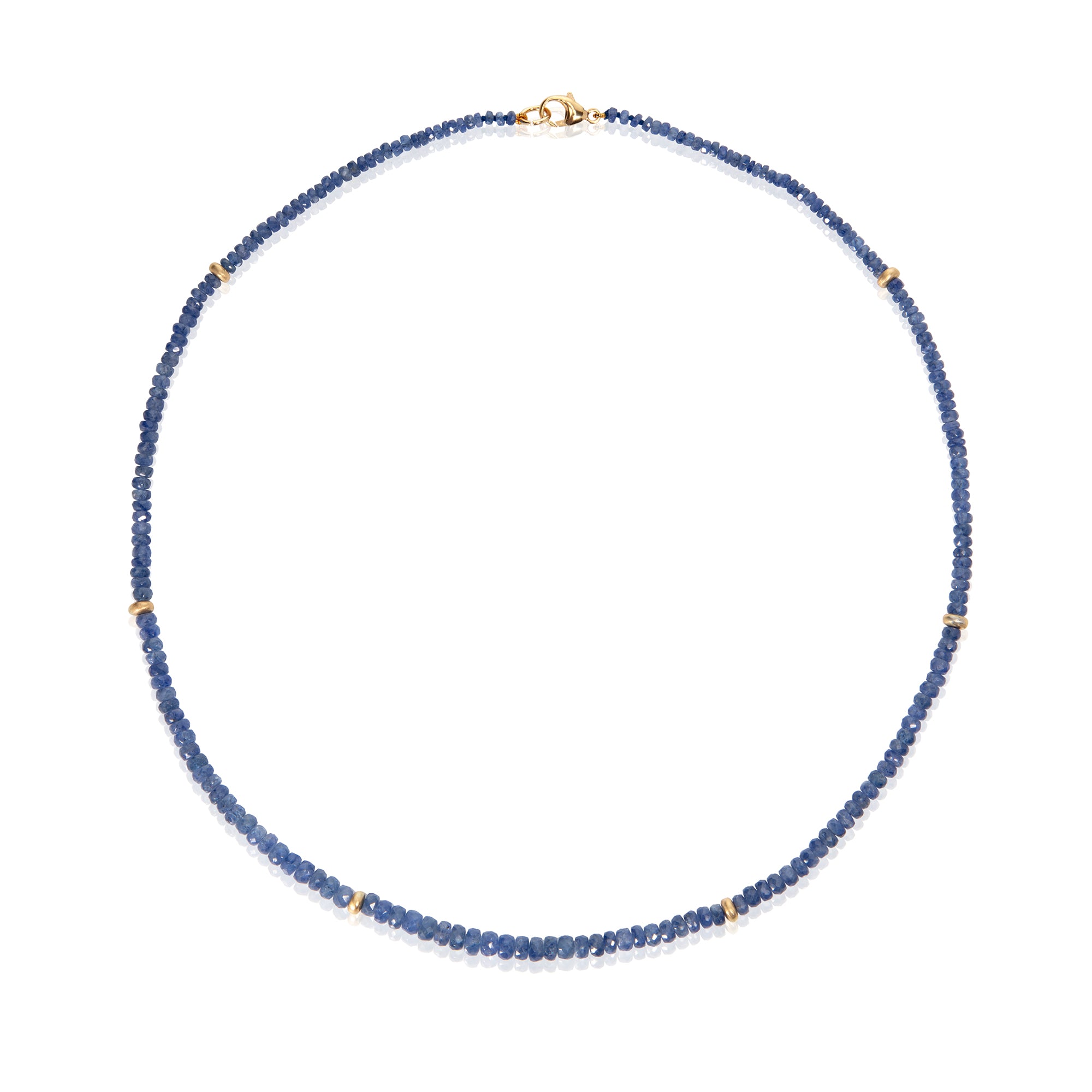Sapphire and Gold Bead Necklace