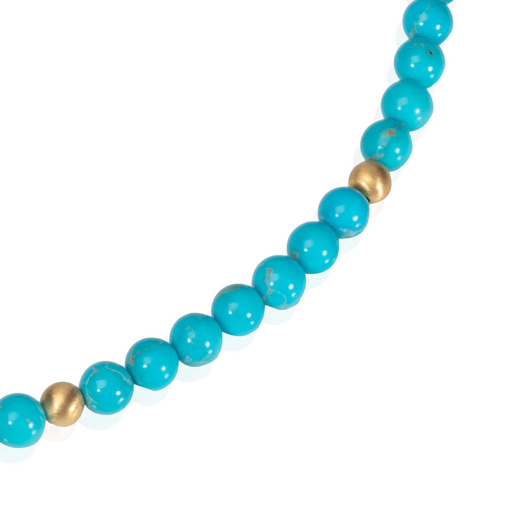 Turquoise and Gold Bead Necklace