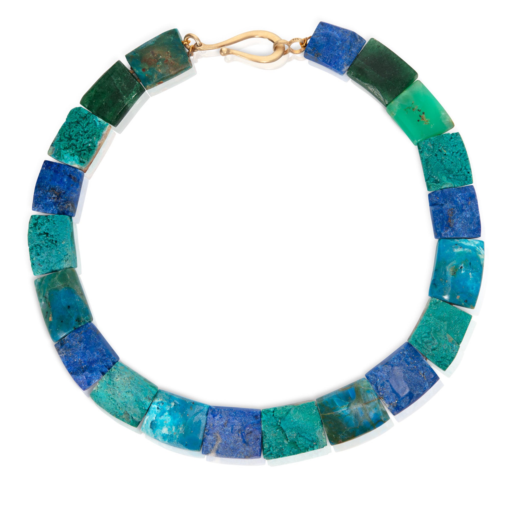 Peruvian Opal and Natural Gem Collar