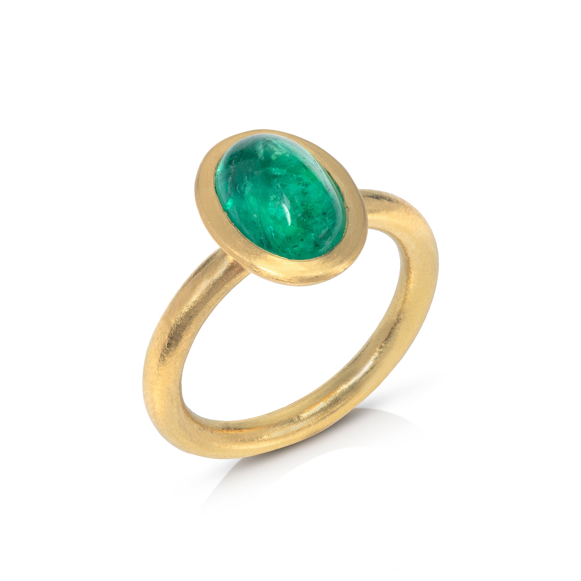 Emerald Cabochon Ring