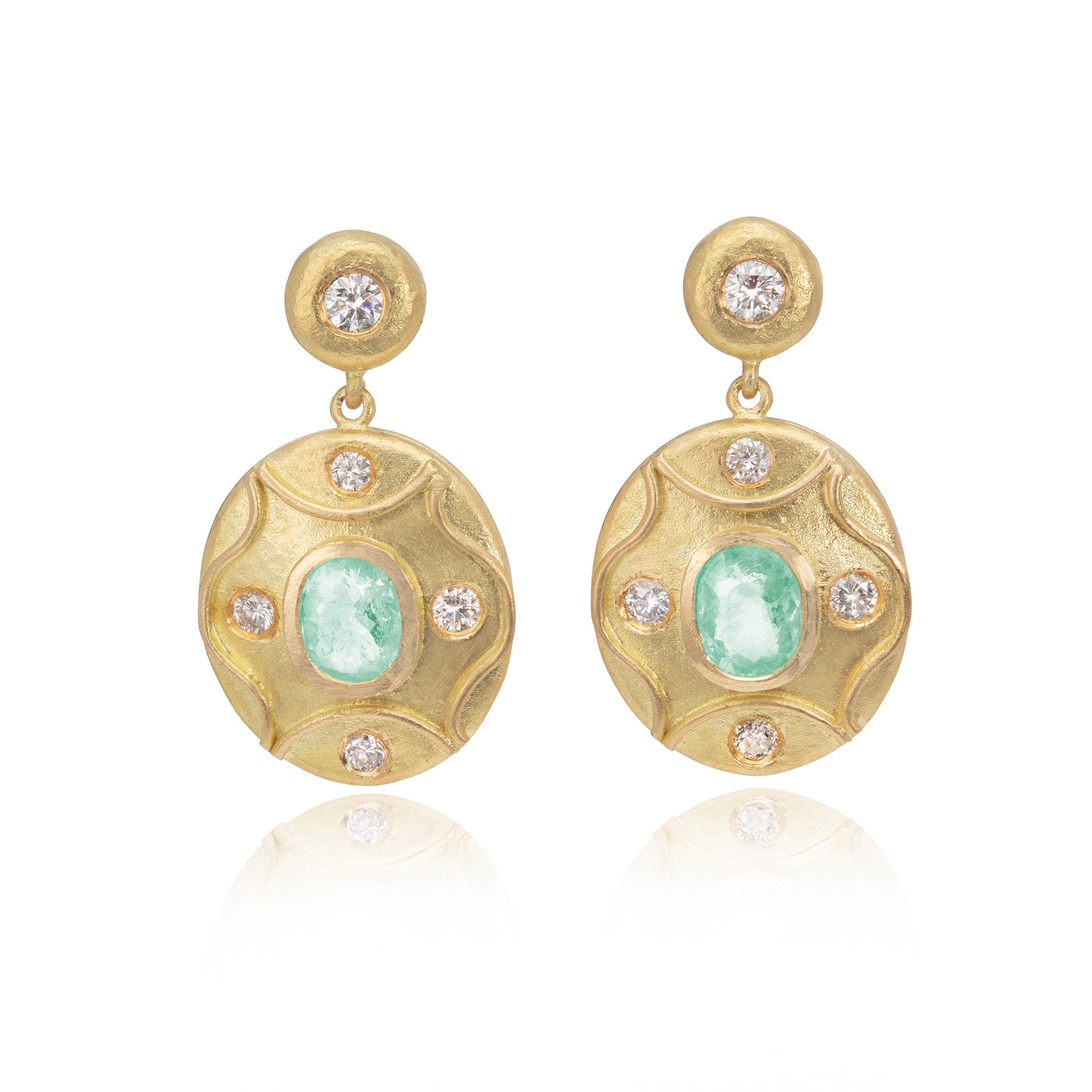 Paraiba Tourmaline and Diamond Wave Drop Earrings