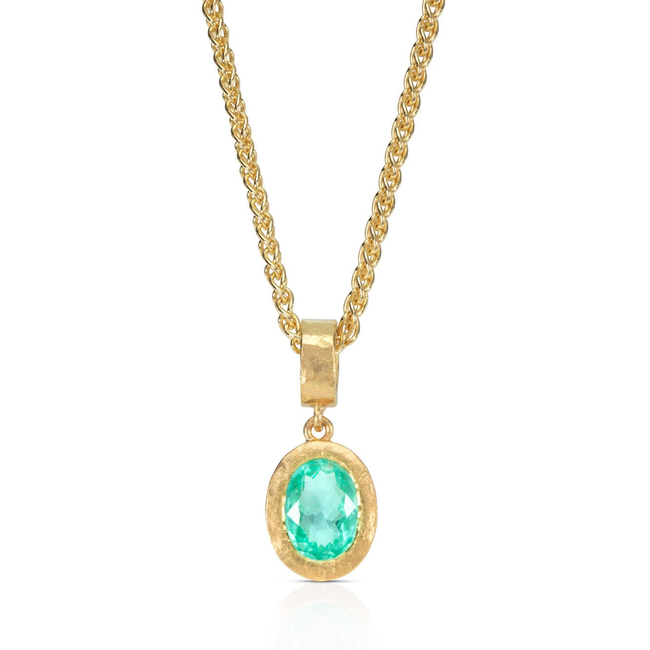 Beaten Paraiba Tourmaline Pendant