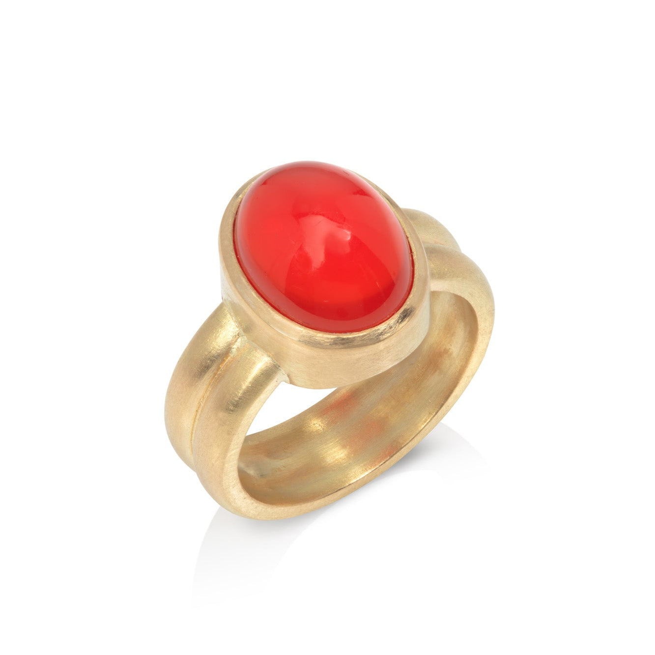 Orange Fire Opal Ring