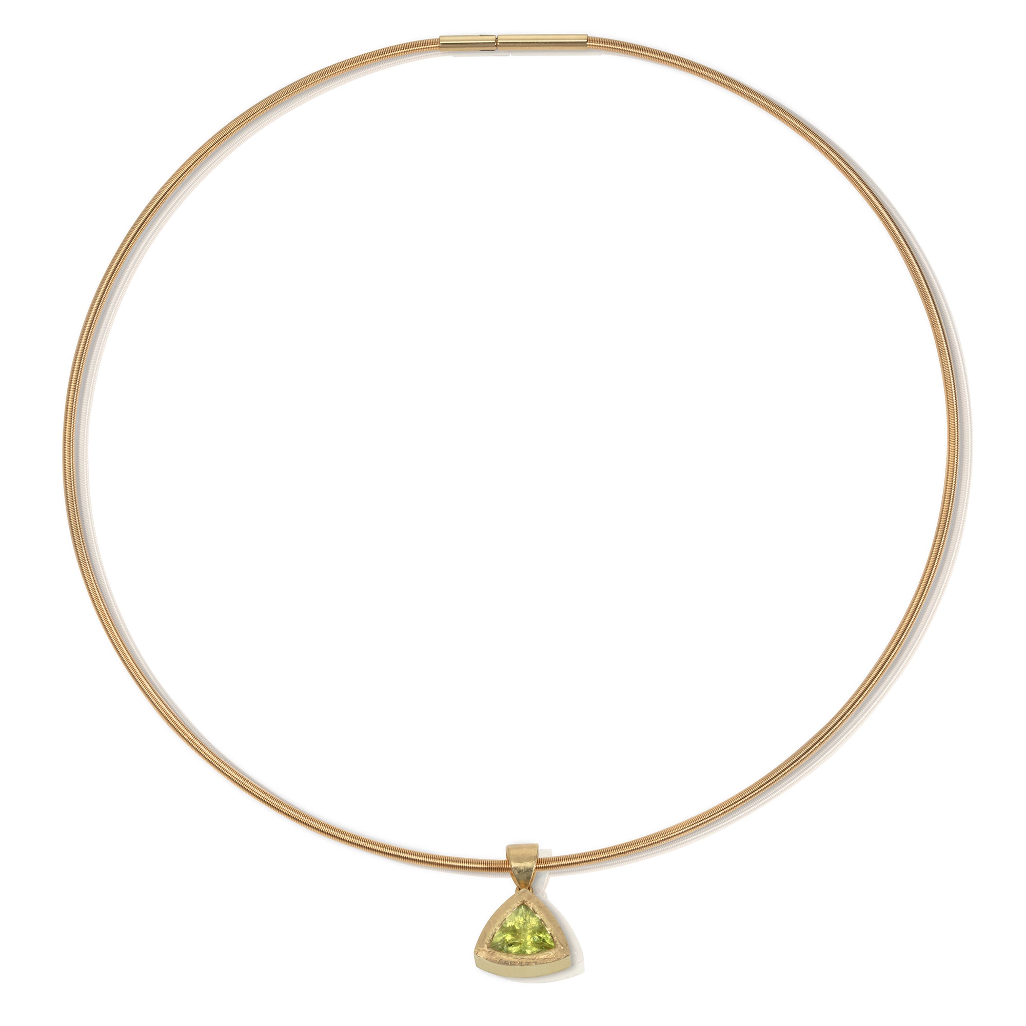 Trillion Cut Paraiba Tourmaline Beaten Pendant