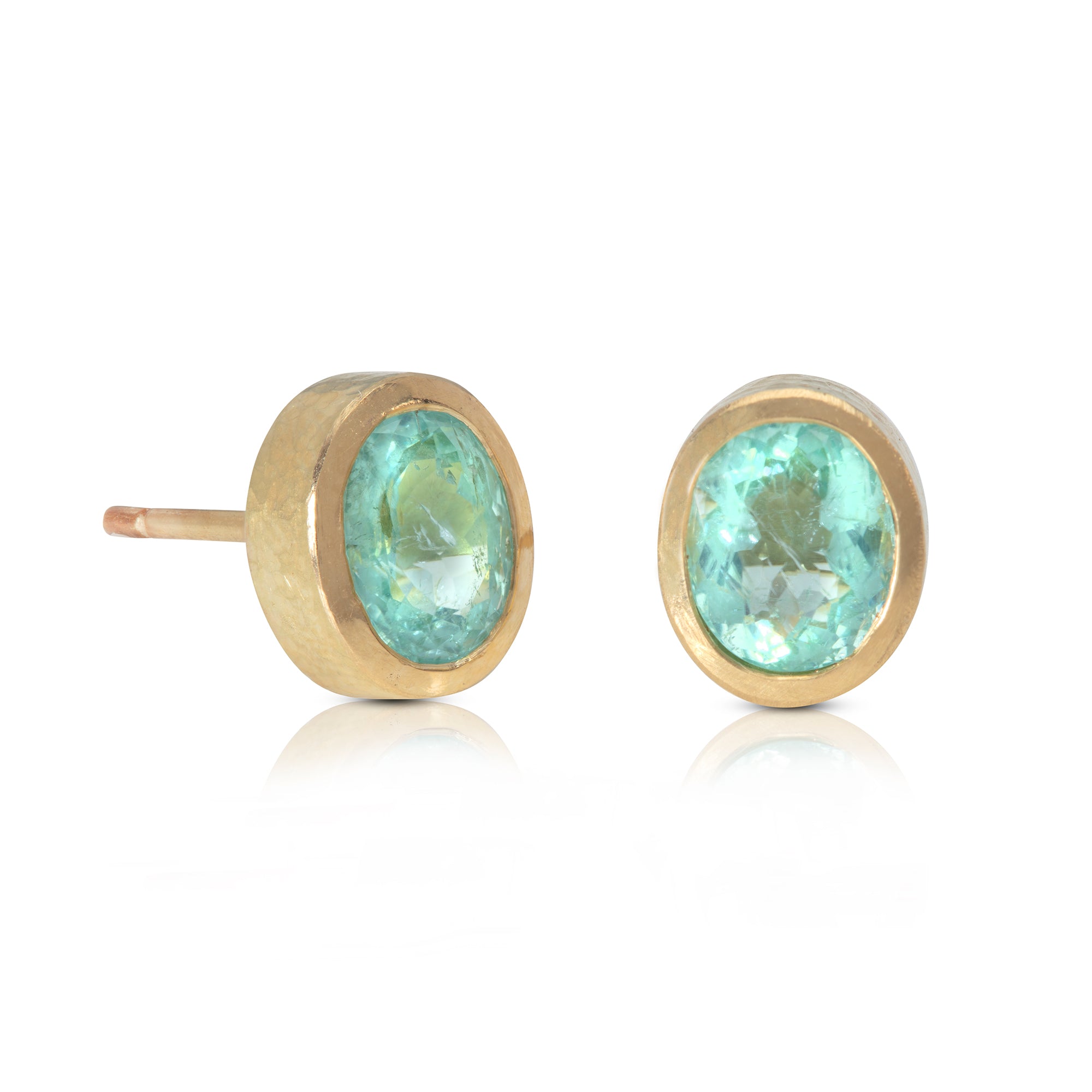 Oval Paraiba Tourmaline Studs