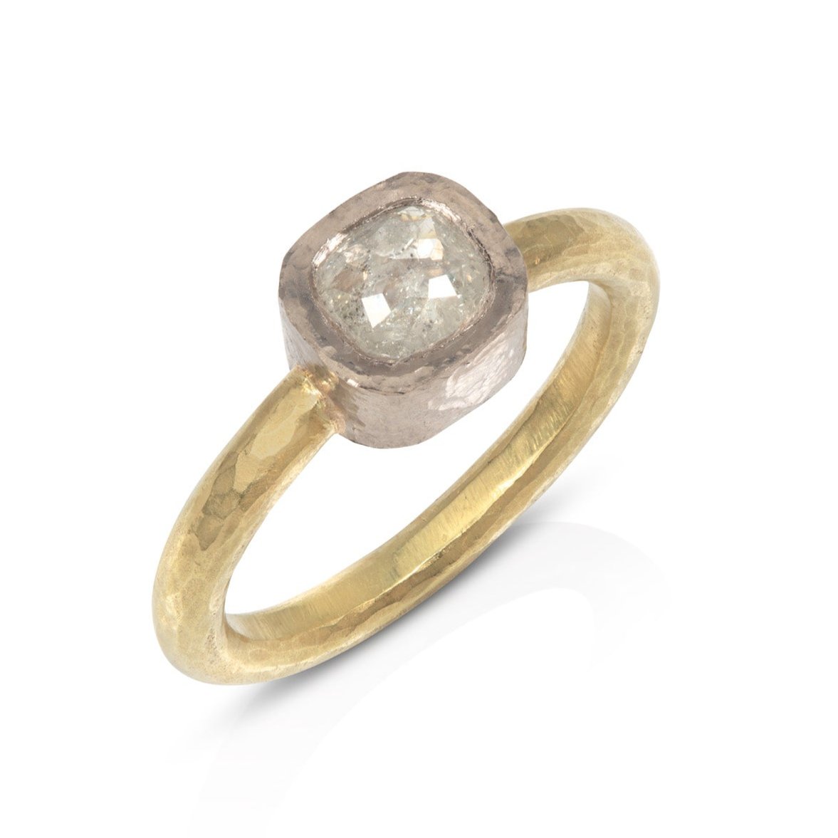 Rose-Cut Grey Diamond Ring