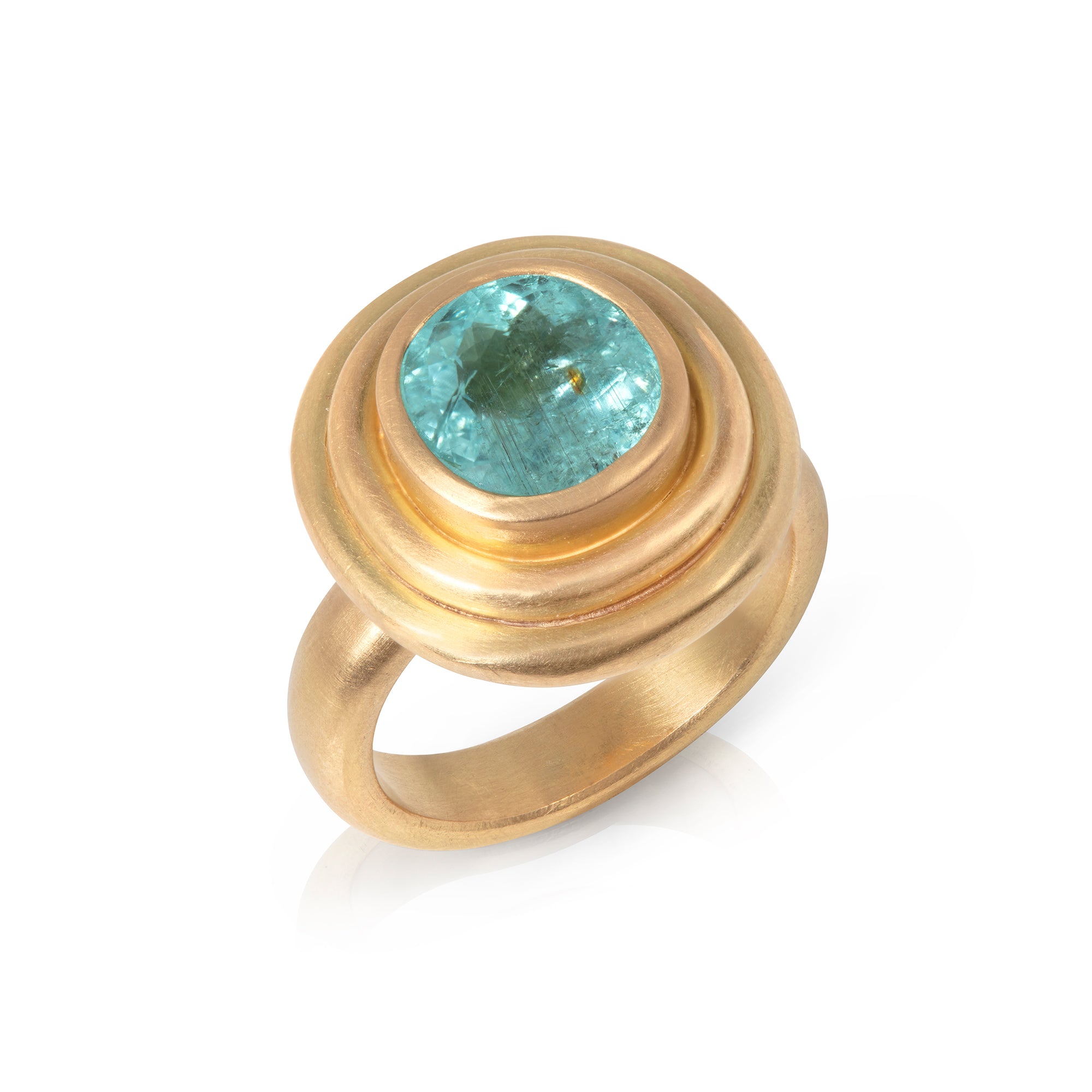Large Cushion-Cut Paraiba Tourmaline Ring