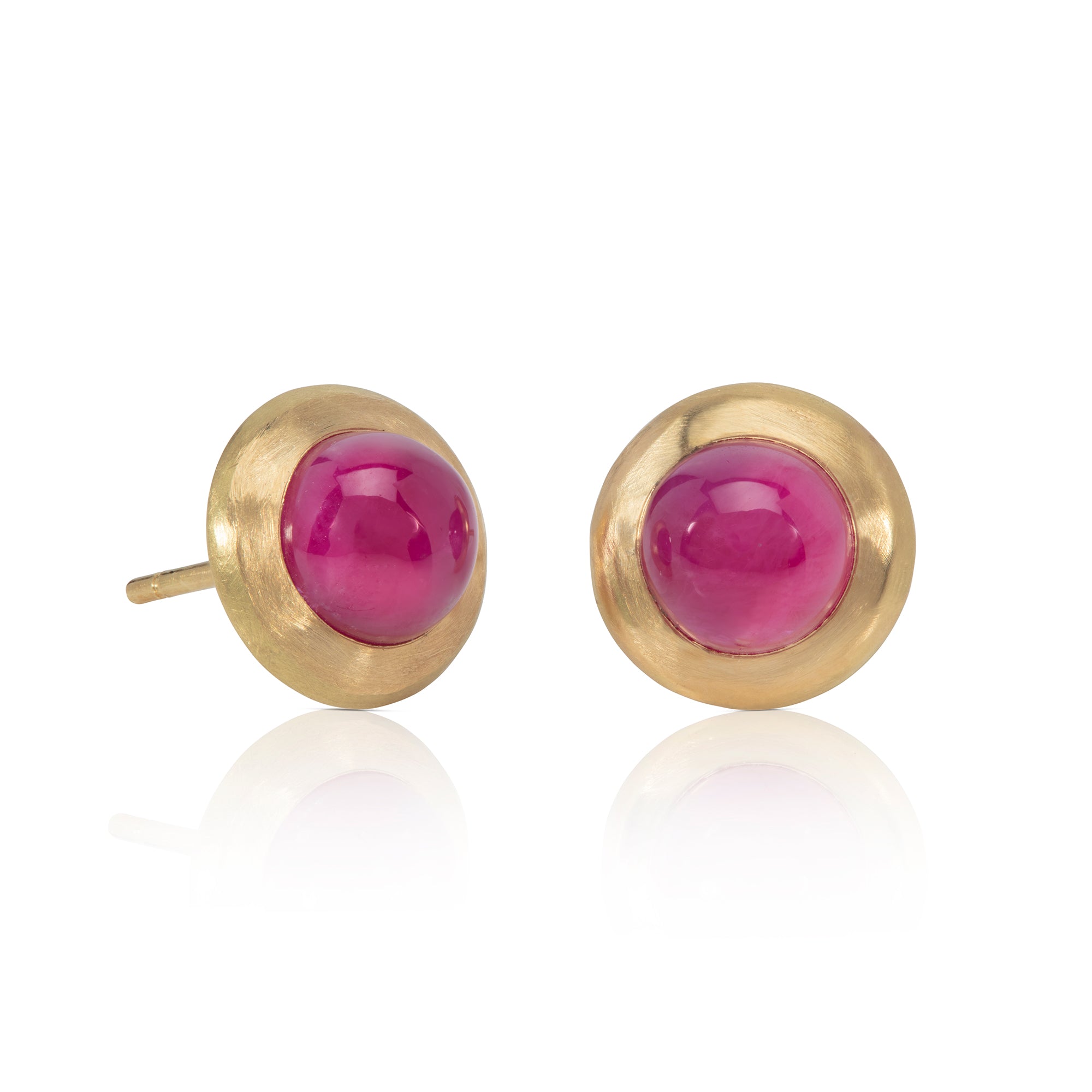 Ruby Cabochon Studs
