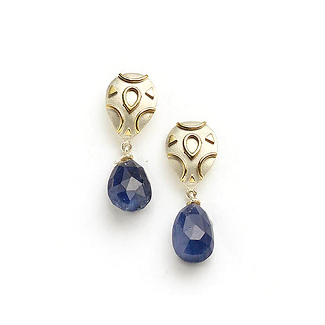 Sapphire Briolette Drop Earrings