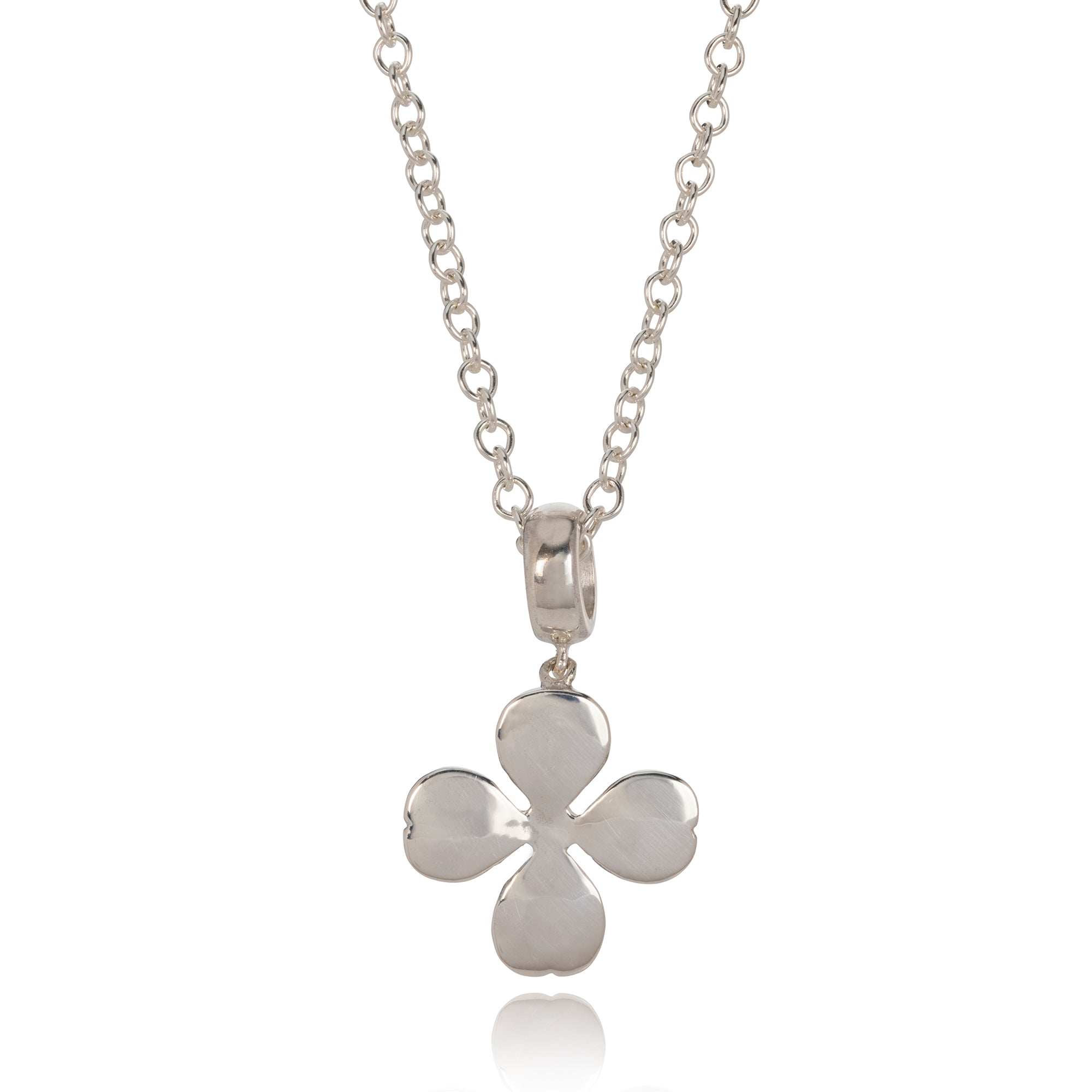 Sterling Silver Four-Leaf Clover Pendant