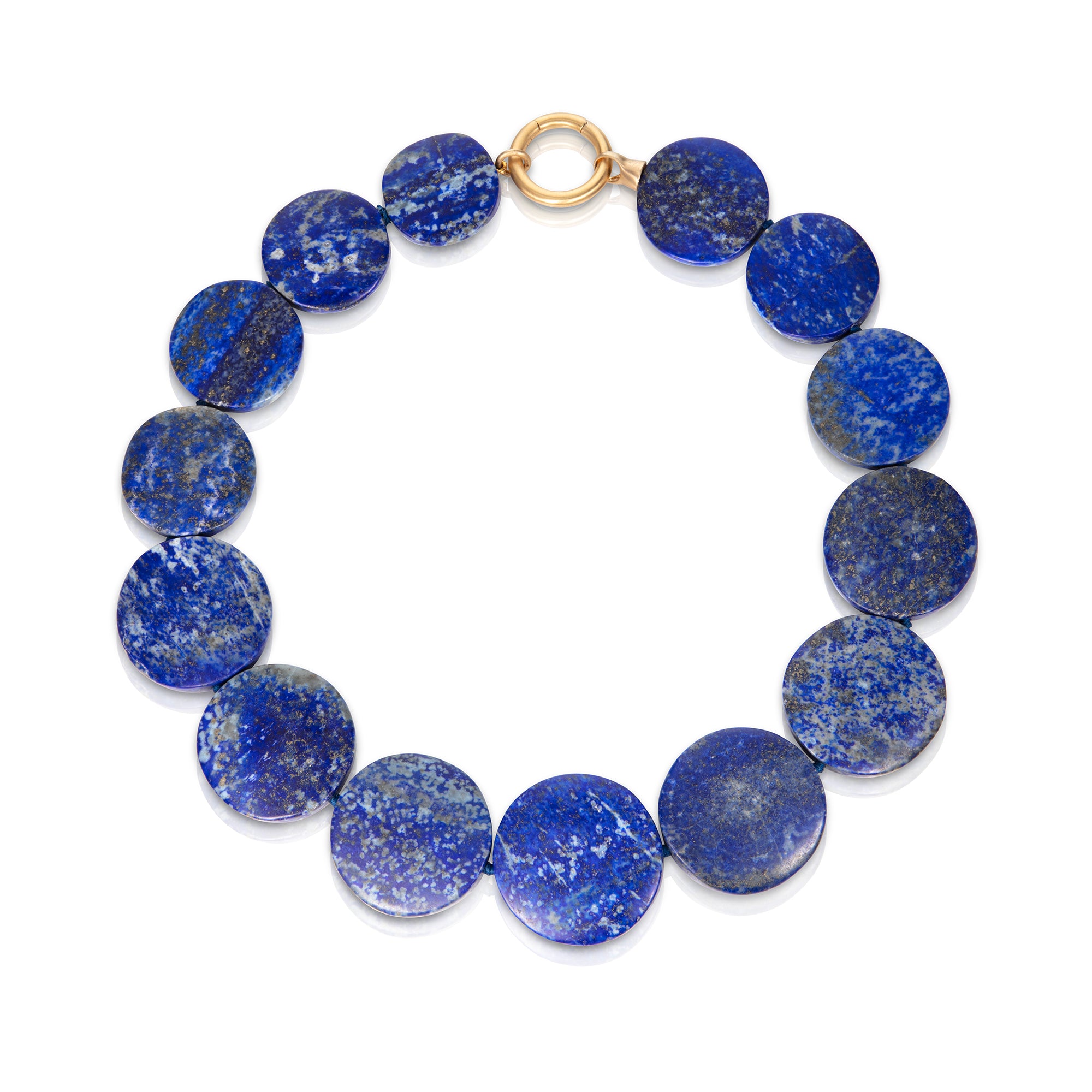 Lapis Lazuli Coin Bead Necklace