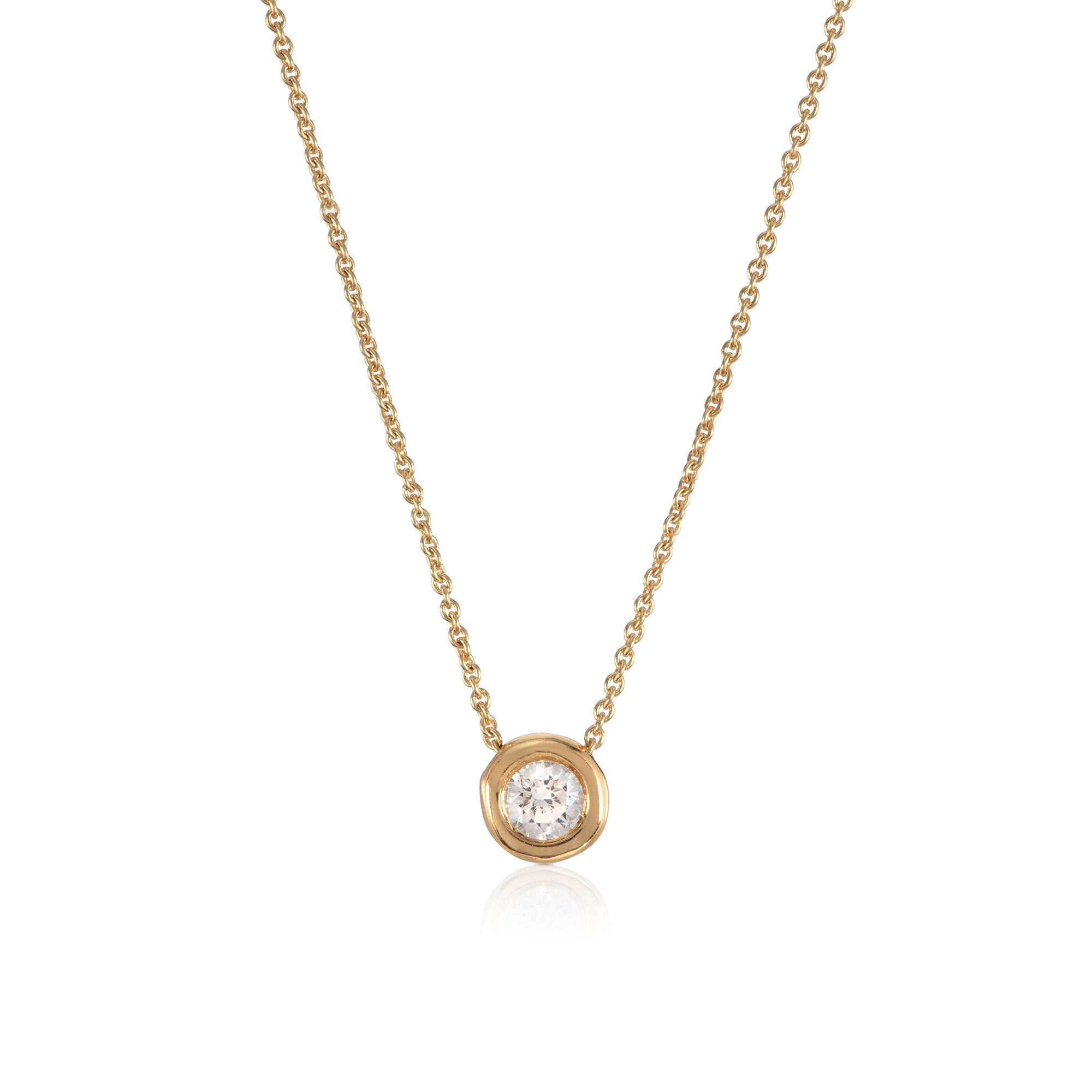 Mini Single Diamond Pendant on Trace Chain