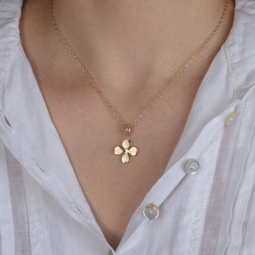 Sterling Silver Four-Leaf Clover Pendant