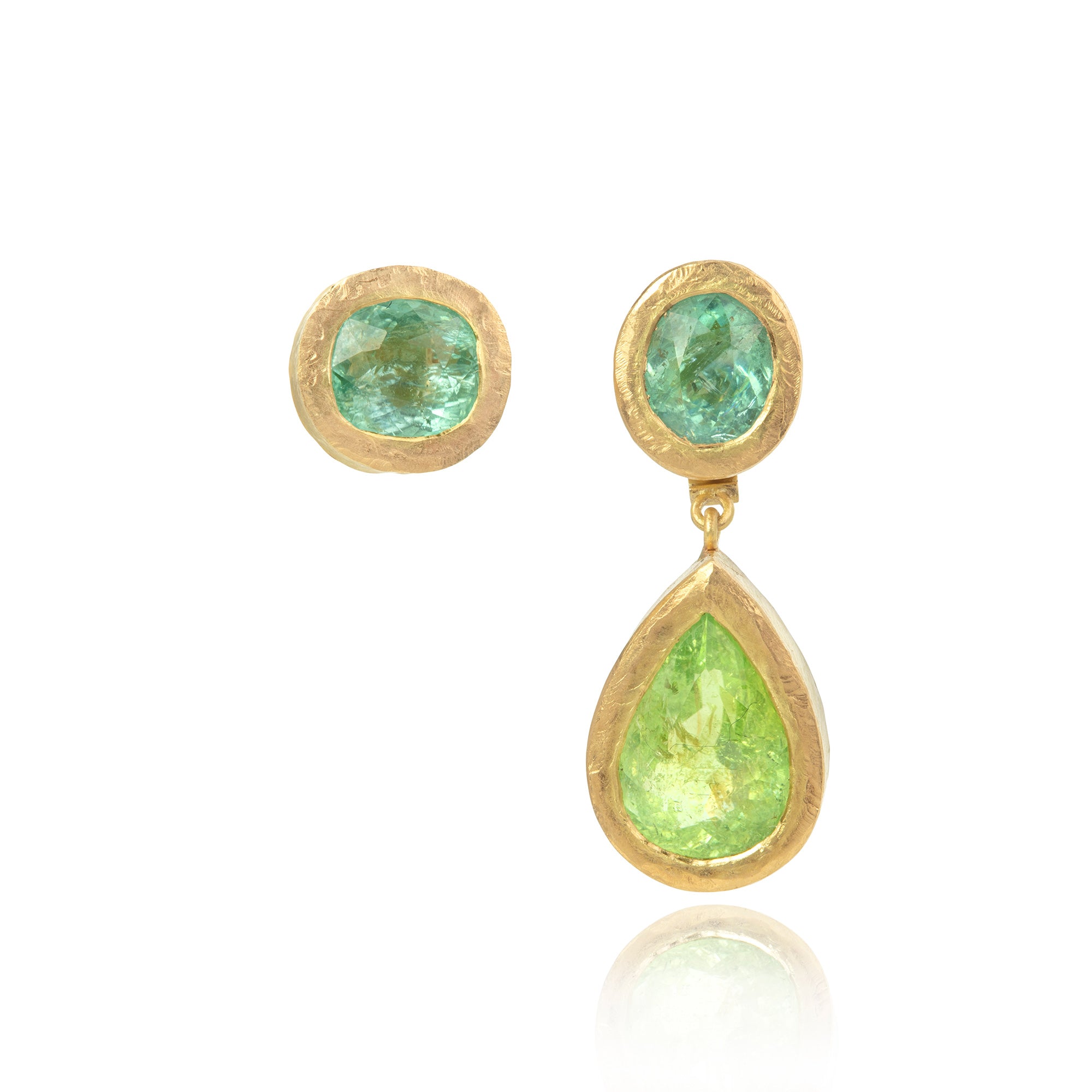 Paraiba Tourmaline Earrings with Detachable Drops