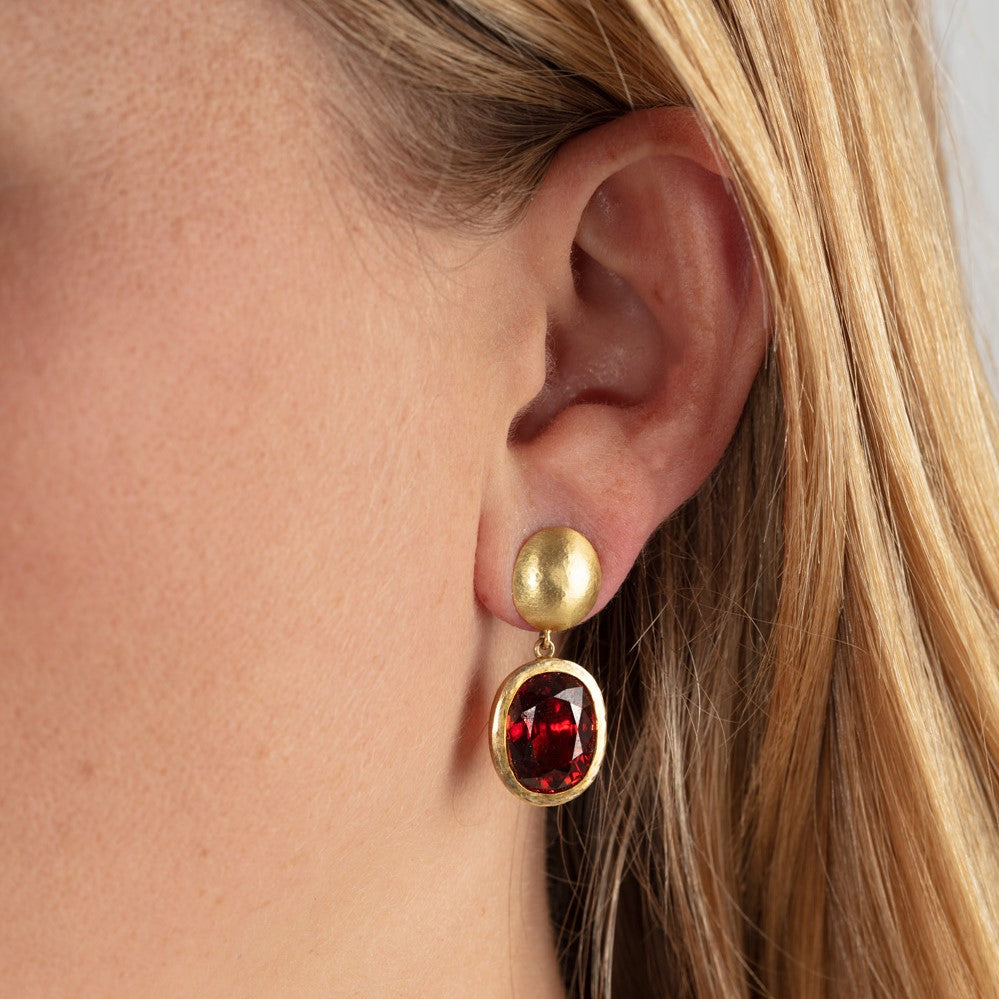 Garnet Facetted Drops