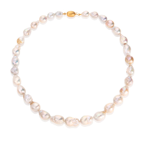 Diamond Pebble Earrings with Detachable Pearl Drops