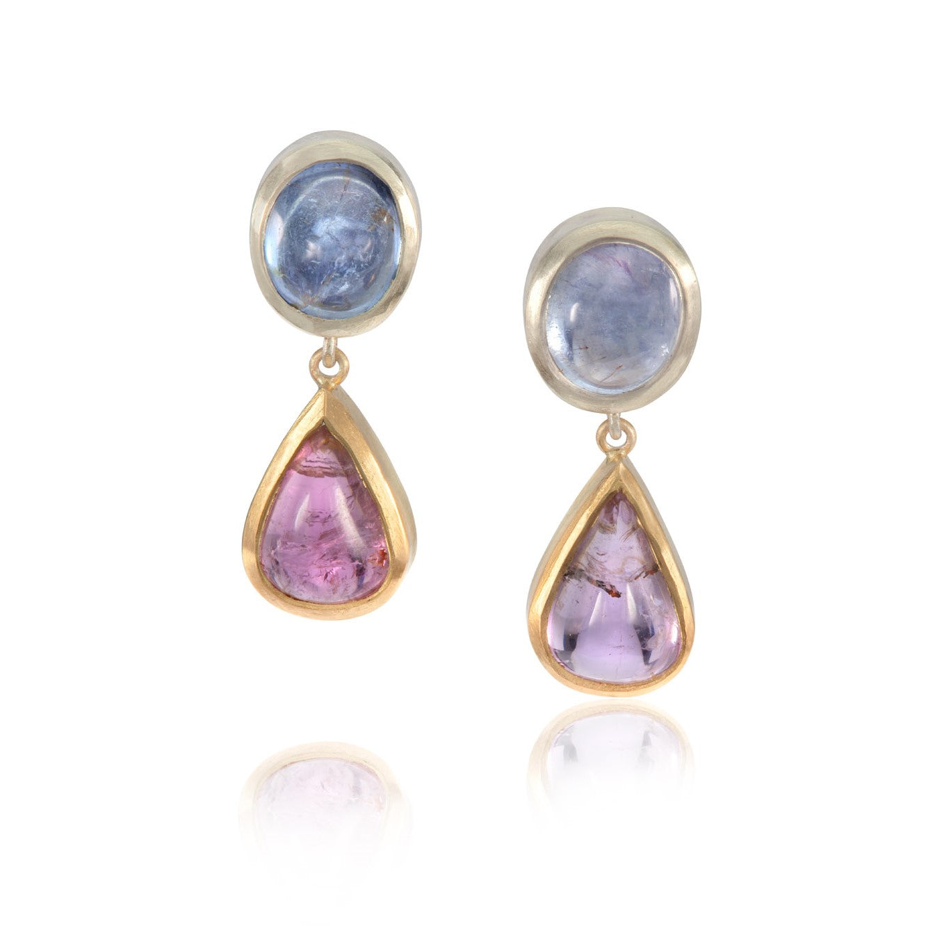 Mauve Paraiba Tourmaline Drop Earrings
