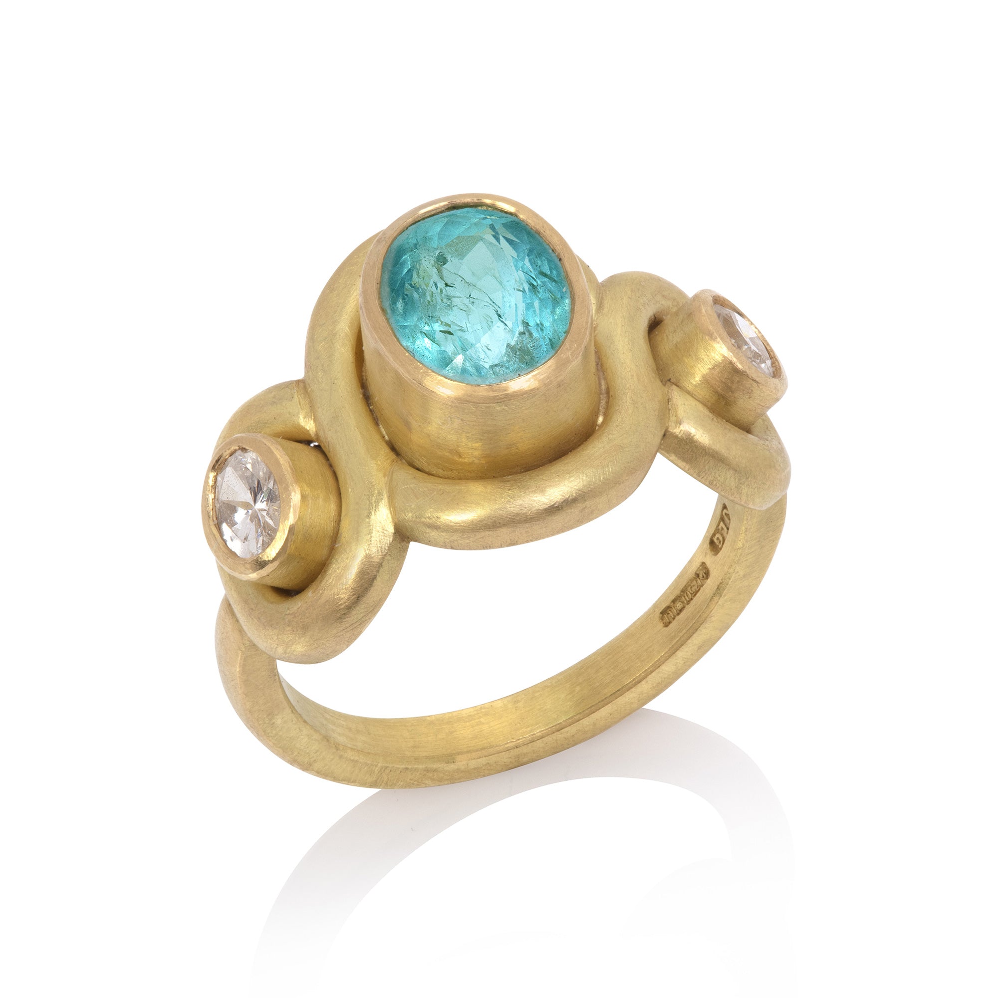 Paraiba Tourmaline Crossover Ring
