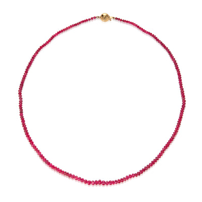 Pink Spinel Bead Necklace