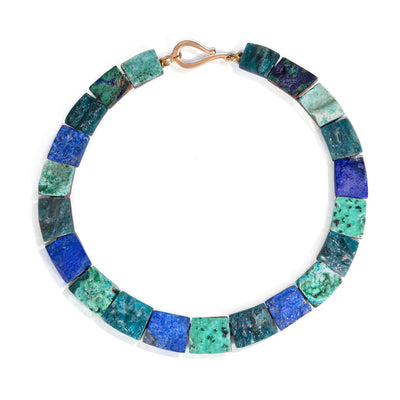Peruvian Opal and Natural Gem Collar