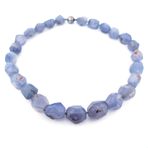 Substantial Chalcedony Bead Necklace