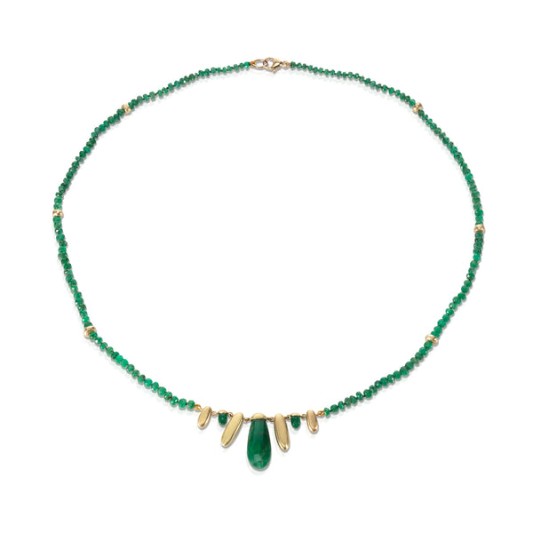 Juliet Glass bead Necklace - Emerald
