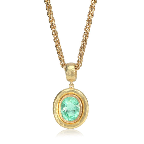 Large Beaten Paraiba Tourmaline Pendant