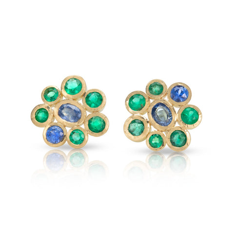 Cushion Shaped Paraiba Tourmaline Stud Earrings