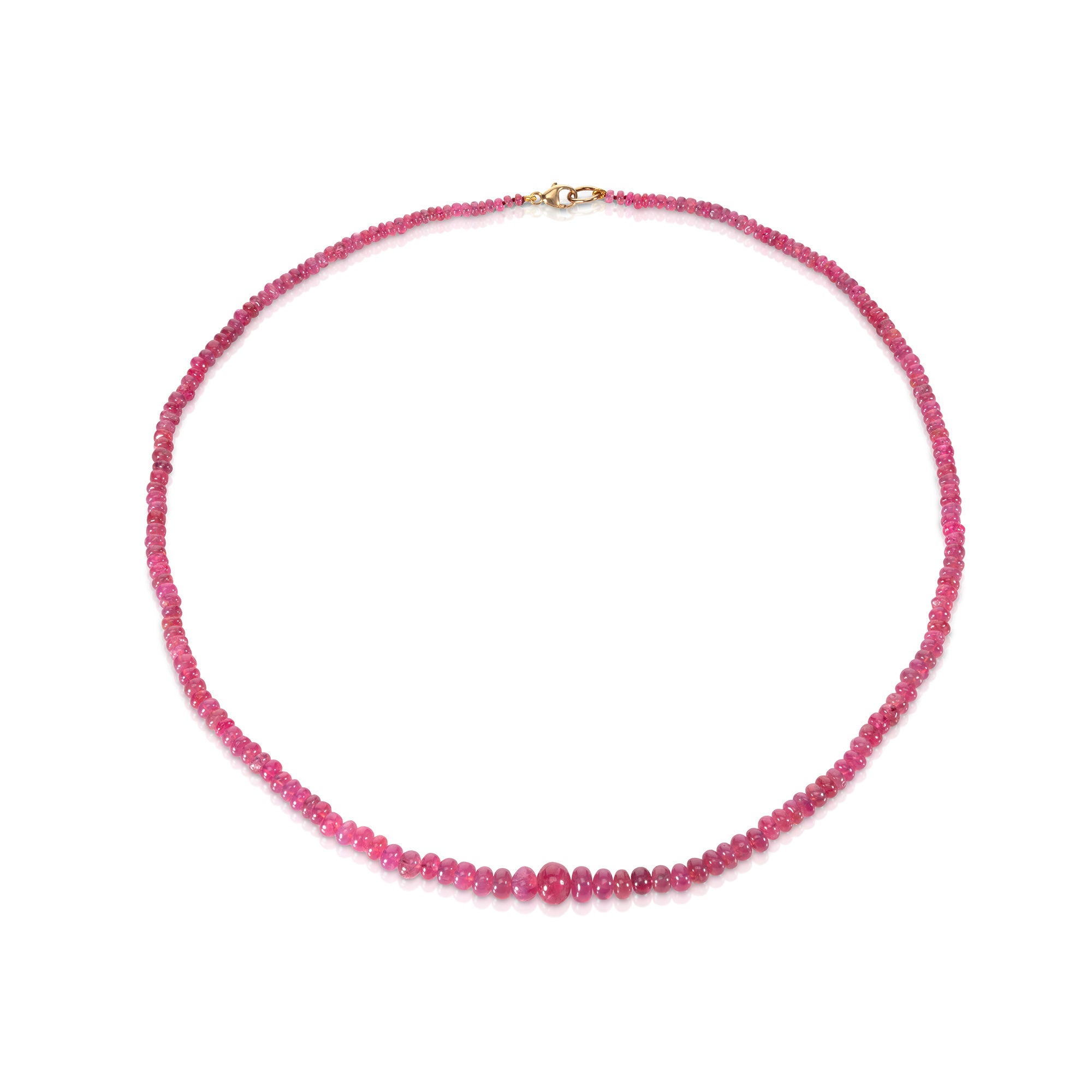 Pink Spinel Bead Necklace