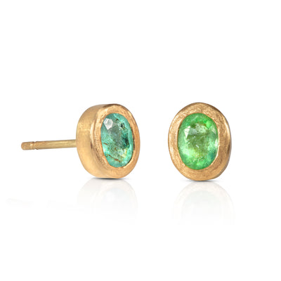Oval Paraiba Tourmaline Studs