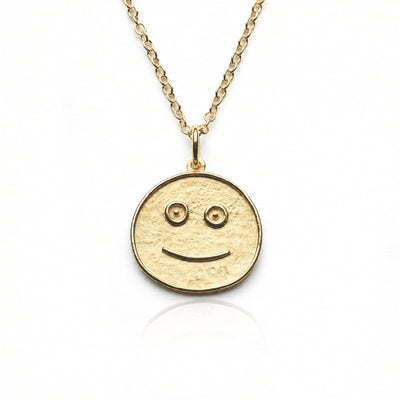 Gold Smiley Pendant