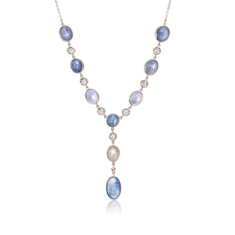 Pear-Shaped Sapphire and Diamond Pendant