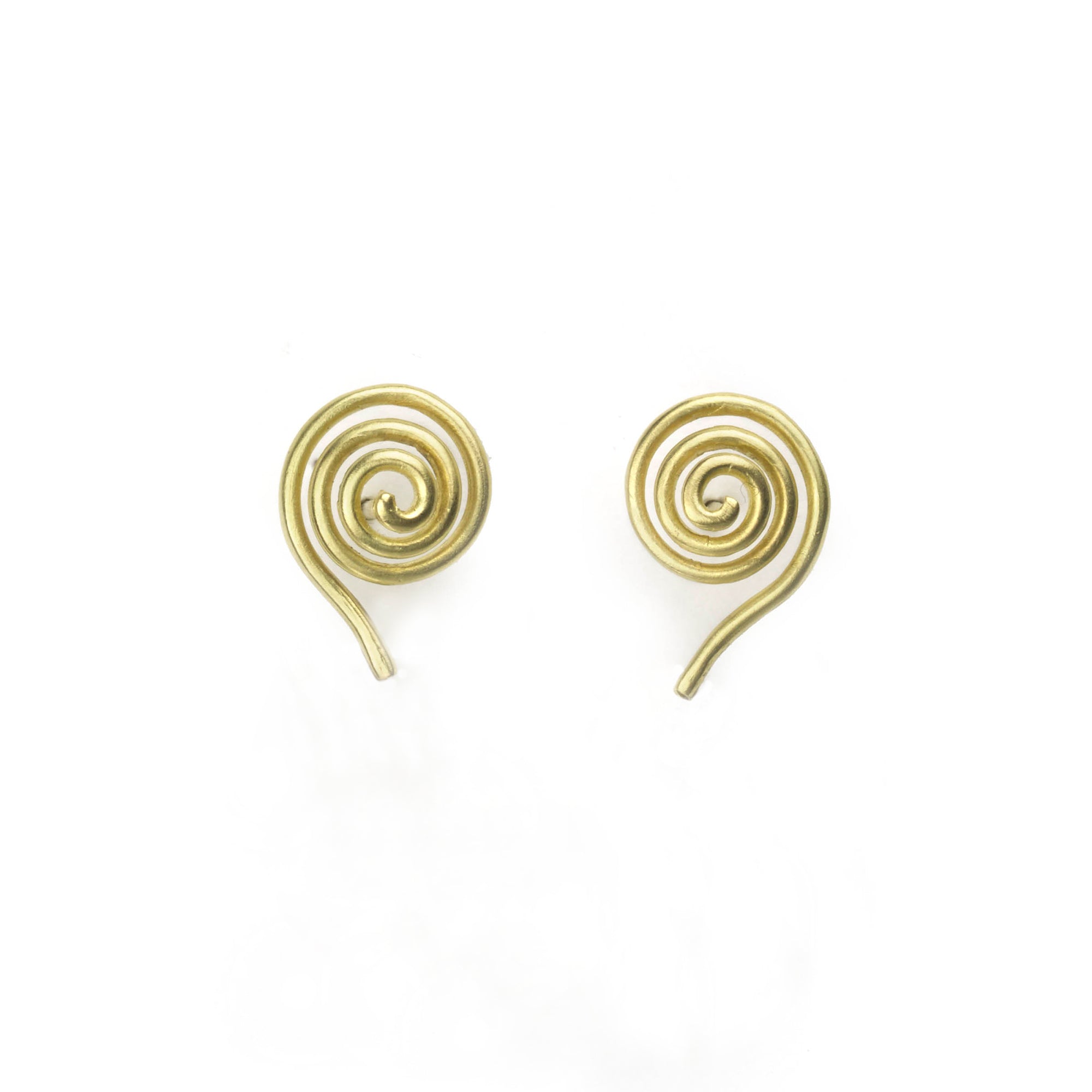 Gold Swirl Drop Earrings with Detachable Baroque Pearls