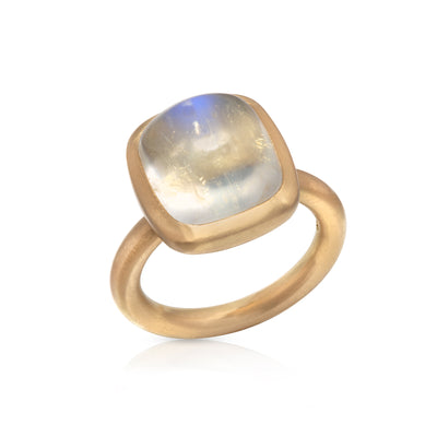 Blue Moonstone Cabochon Ring