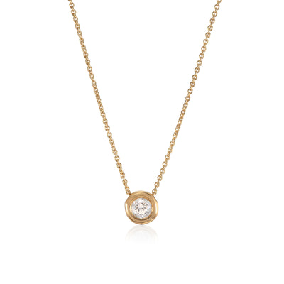 Mini Single Diamond Pendant on Trace Chain