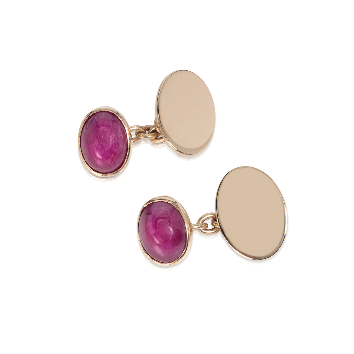 Ruby and Yellow Gold Cufflinks