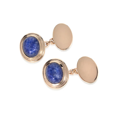 Sodalite and Yellow Gold Cufflinks