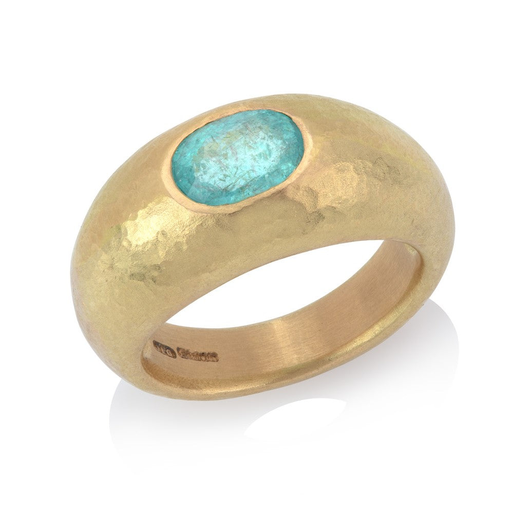 Paraiba Tourmaline Gold Ring