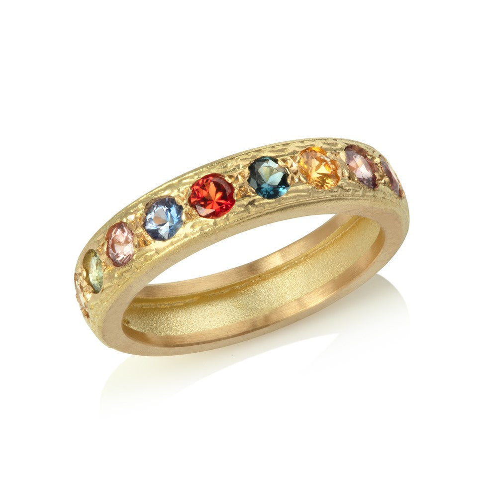 Multicoloured Sapphire Eternity Ring