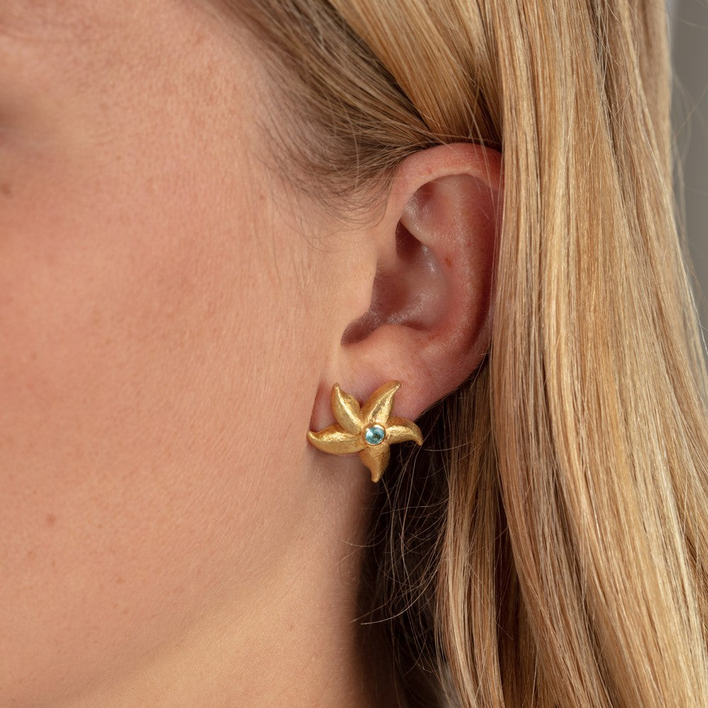 18ct Yellow Gold Starfish Earrings