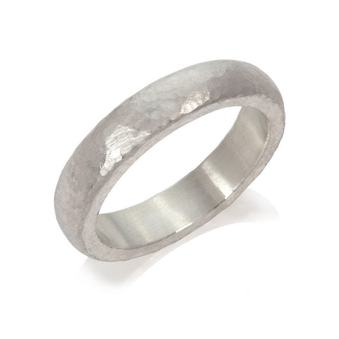 sterling silver beaten stacking ring by Julia Lloyd George