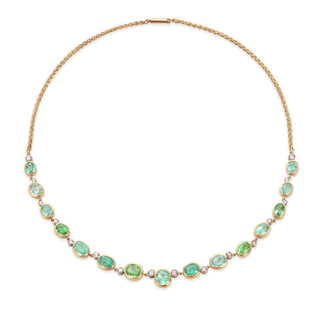 Paraiba Tourmaline & Diamond Necklace