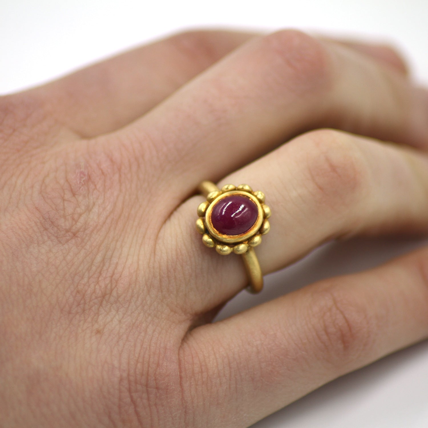 Julia Lloyd George's Ruby and Gold 'Roman' Ring