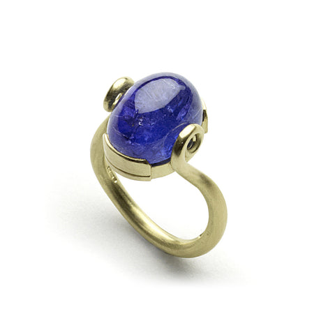 Blue Sapphire Twist Ring